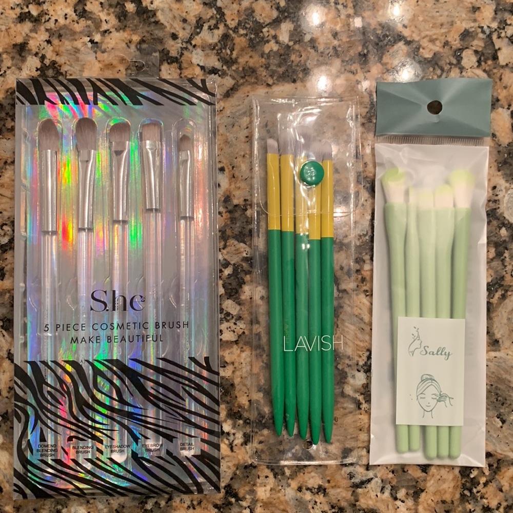 Bundle- 3 sets of 5 eye makeup brushes